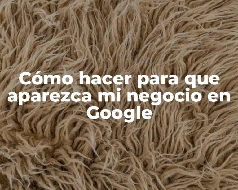 Cómo hacer para que aparezca mi negocio en Google