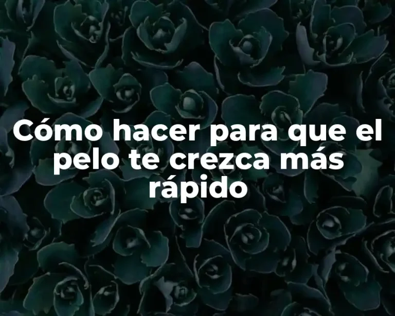 Cómo hacer para que el pelo te crezca más rápido