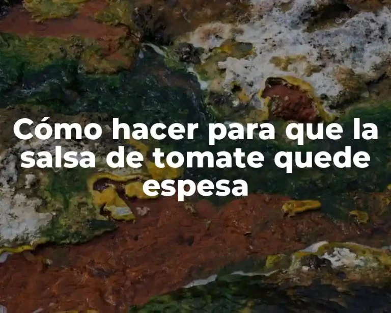 Cómo hacer para que la salsa de tomate quede espesa