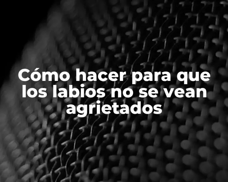 Cómo hacer para que los labios no se vean agrietados