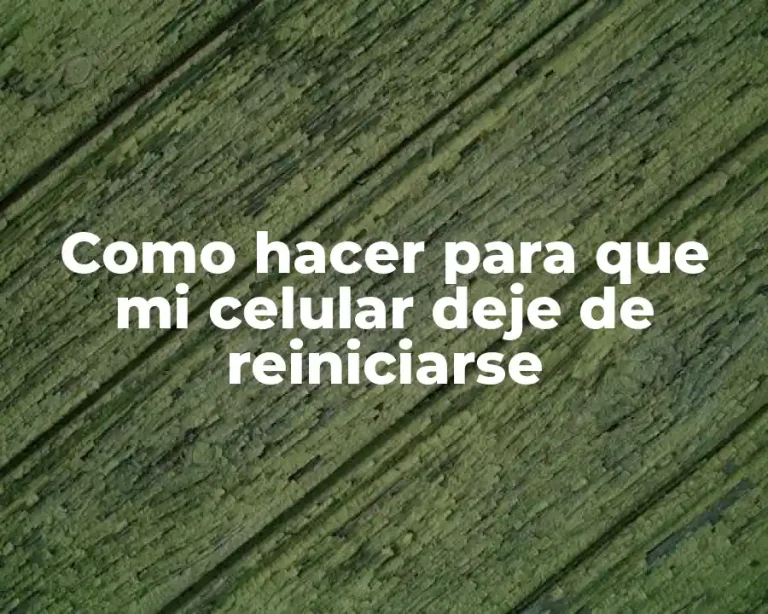 Como hacer para que mi celular deje de reiniciarse