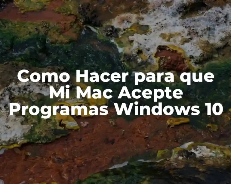 Como Hacer para que Mi Mac Acepte Programas Windows 10