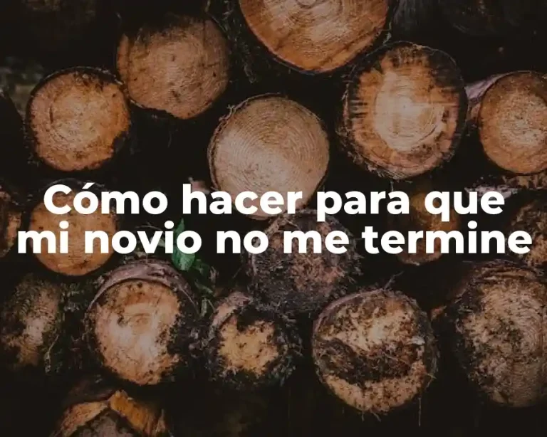 Cómo hacer para que mi novio no me termine