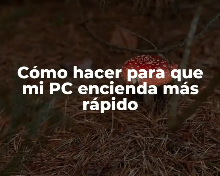 Cómo hacer para que mi PC encienda más rápido