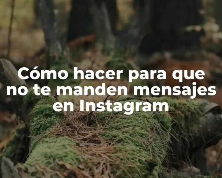 Cómo hacer para que no te manden mensajes en Instagram