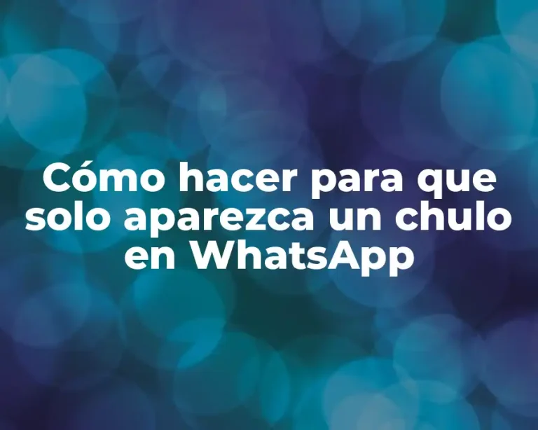 Cómo hacer para que solo aparezca un chulo en WhatsApp