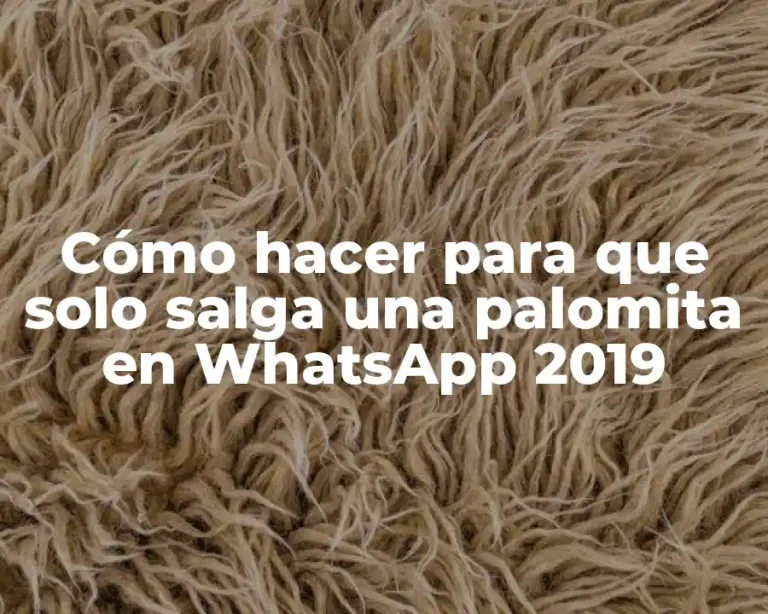 Cómo hacer para que solo salga una palomita en WhatsApp 2019