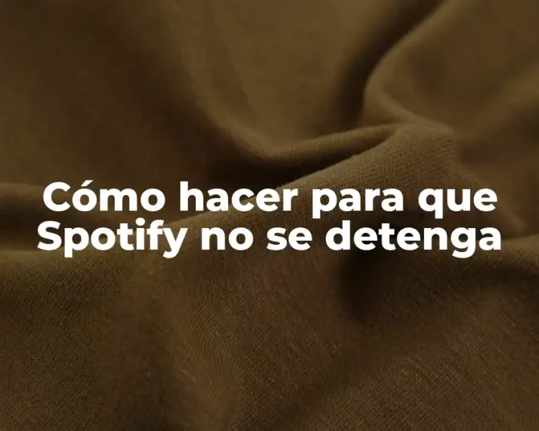 Cómo hacer para que Spotify no se detenga