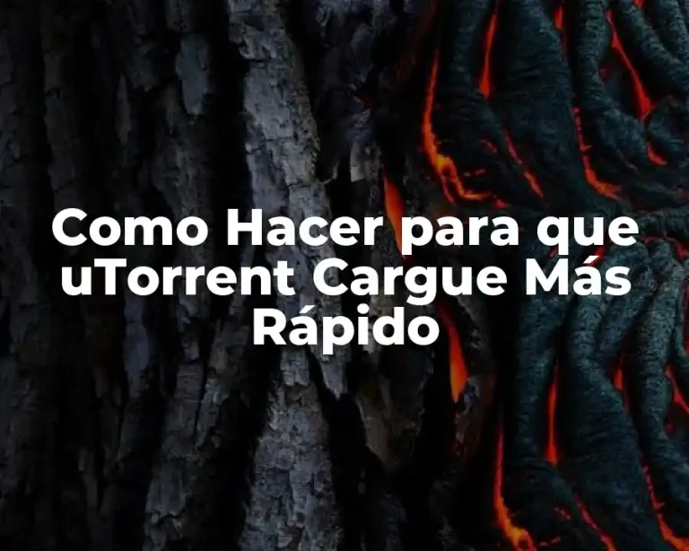 Como Hacer para que uTorrent Cargue Más Rápido