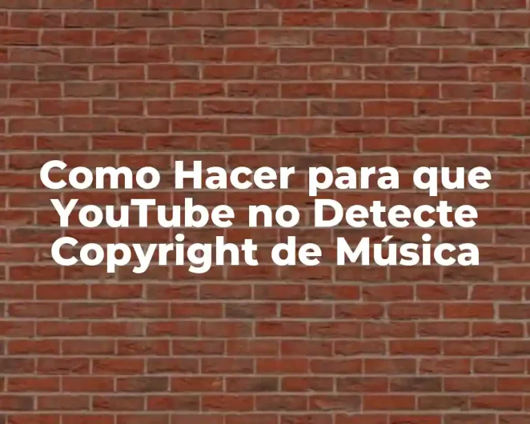 Como Hacer para que YouTube no Detecte Copyright de Música