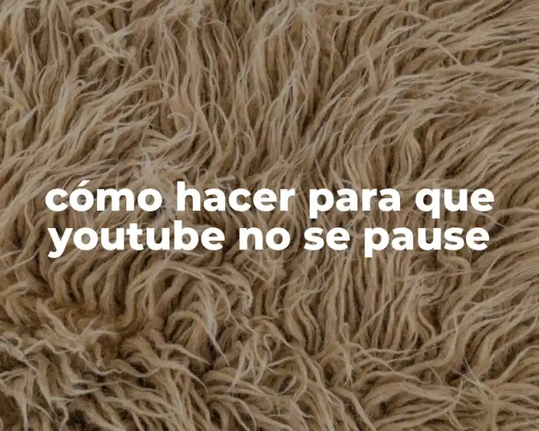 cómo hacer para que youtube no se pause