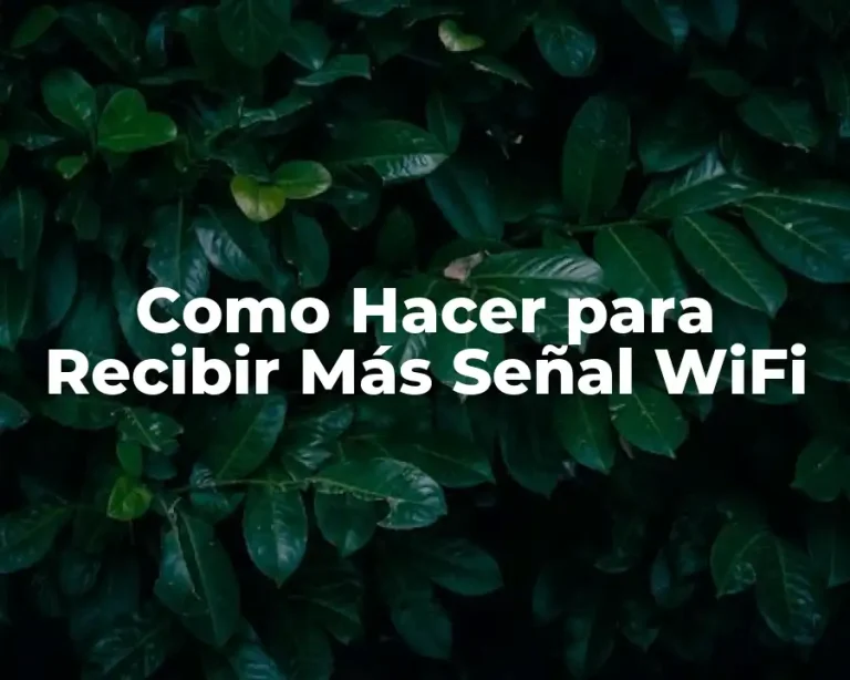Como Hacer para Recibir Más Señal WiFi