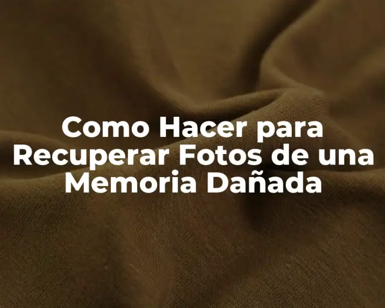 Como Hacer para Recuperar Fotos de una Memoria Dañada