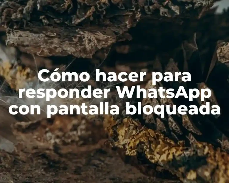 Cómo hacer para responder WhatsApp con pantalla bloqueada
