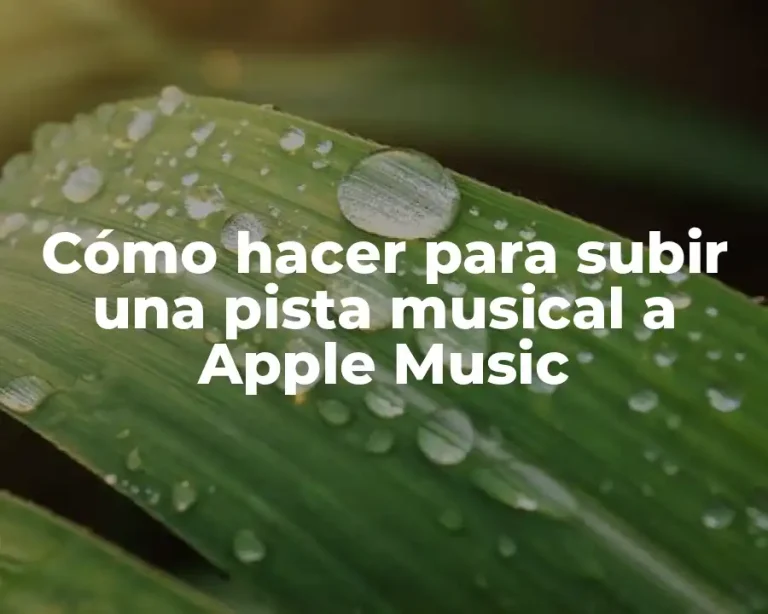 Cómo hacer para subir una pista musical a Apple Music