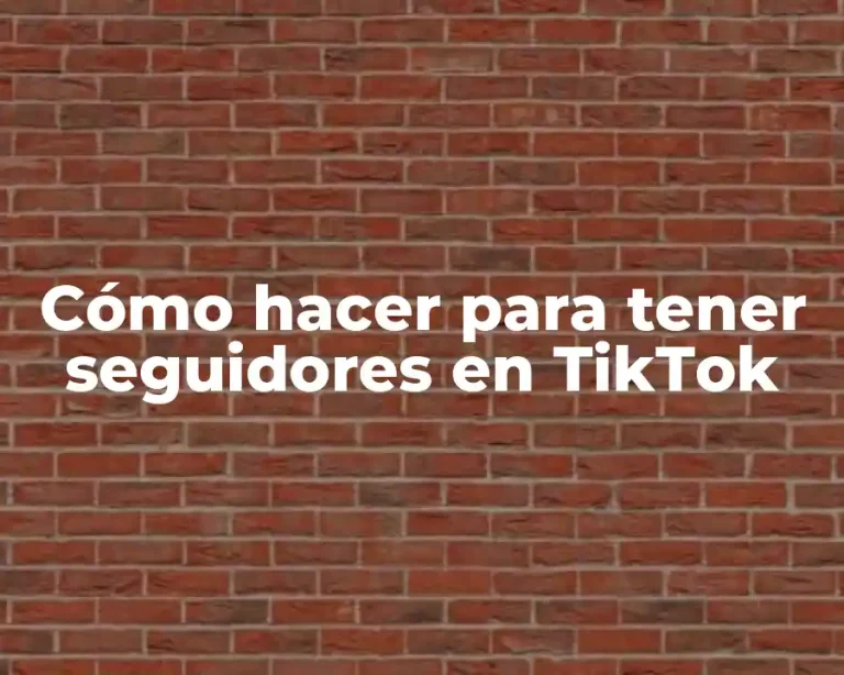 Cómo hacer para tener seguidores en TikTok