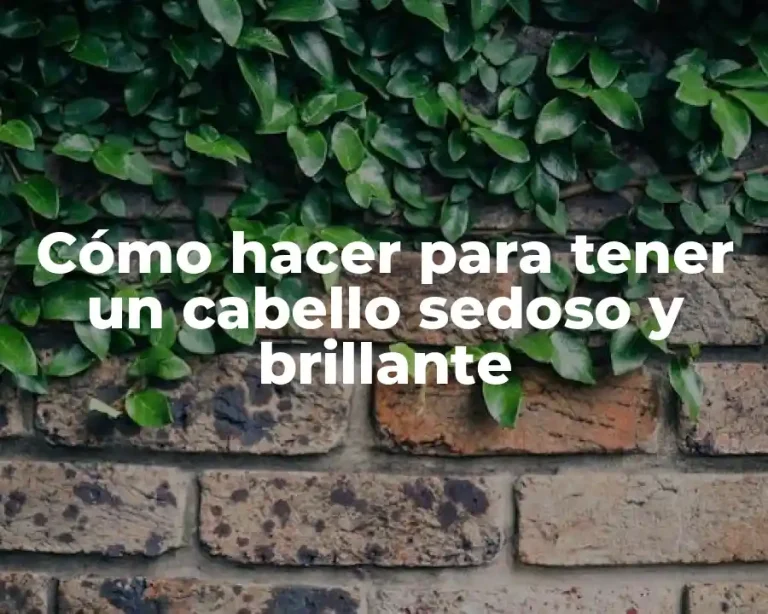 Cómo hacer para tener un cabello sedoso y brillante