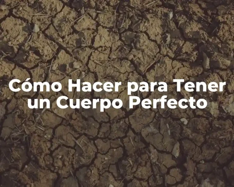Cómo Hacer para Tener un Cuerpo Perfecto
