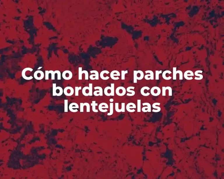 Cómo hacer parches bordados con lentejuelas