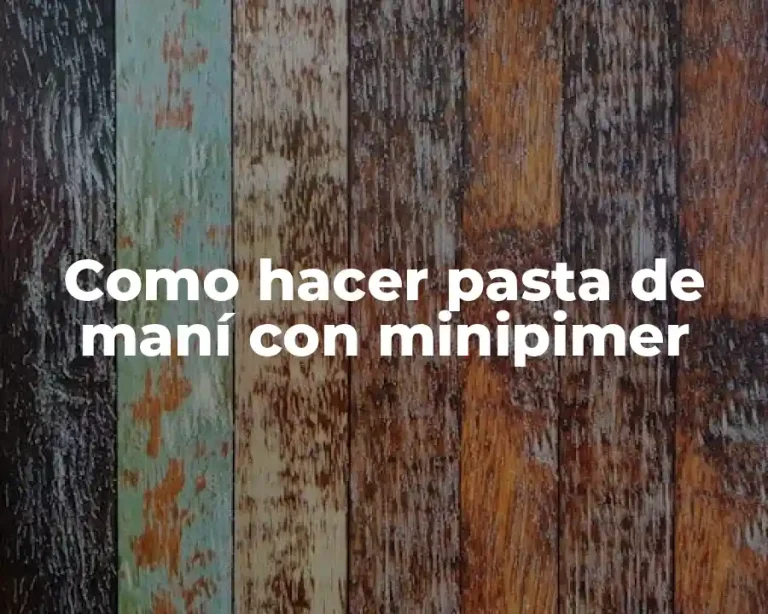 Como hacer pasta de maní con minipimer