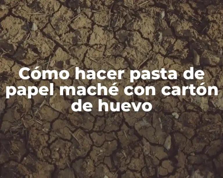 Cómo hacer pasta de papel maché con cartón de huevo