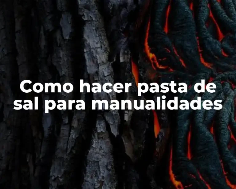 Como hacer pasta de sal para manualidades
