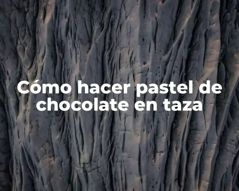 Cómo hacer pastel de chocolate en taza