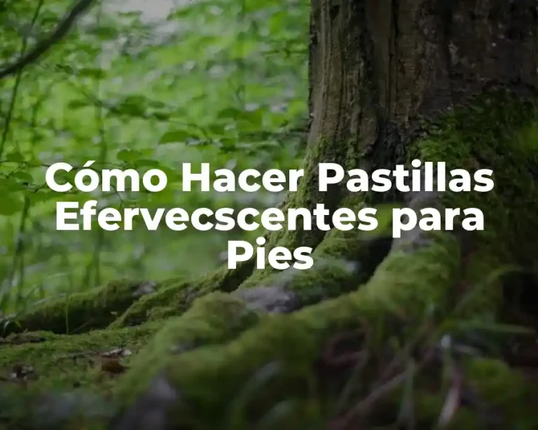 Cómo Hacer Pastillas Efervecscentes para Pies