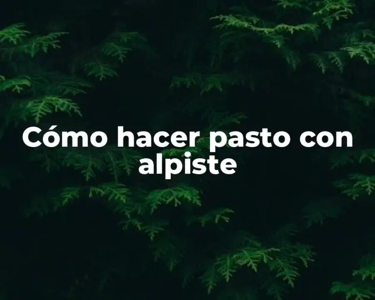 Cómo hacer pasto con alpiste
