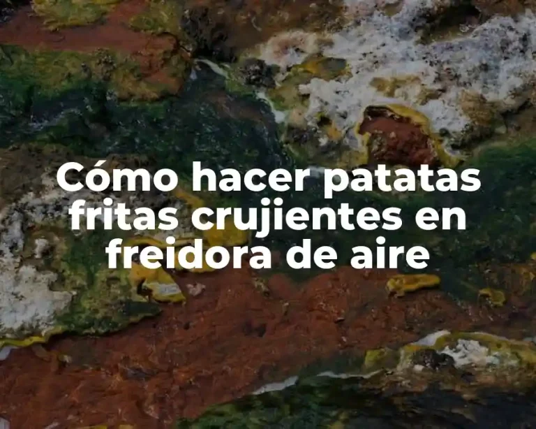Cómo hacer patatas fritas crujientes en freidora de aire
