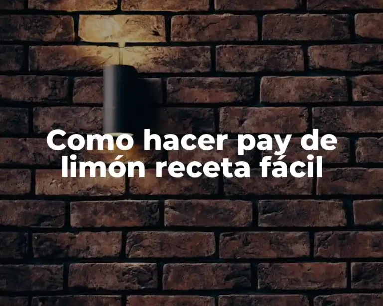 Como hacer pay de limón receta fácil