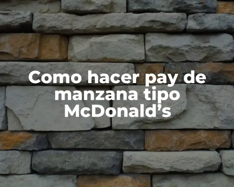 Como hacer pay de manzana tipo McDonald’s