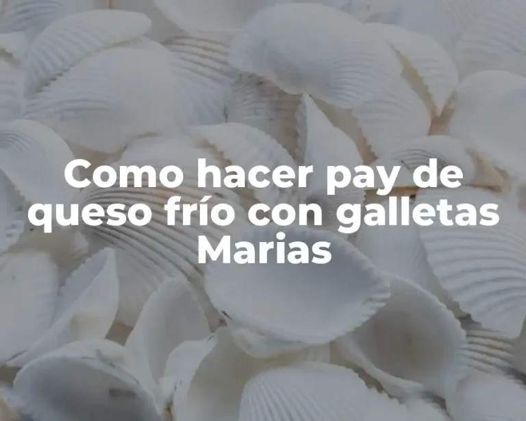 Como hacer pay de queso frío con galletas Marias