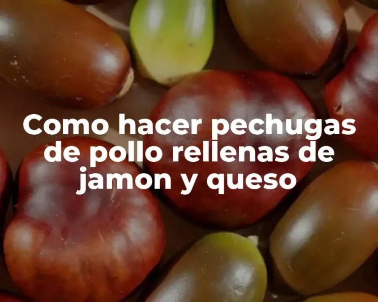 Como hacer pechugas de pollo rellenas de jamon y queso