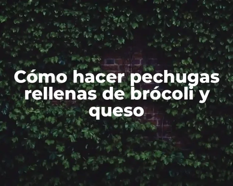 Cómo hacer pechugas rellenas de brócoli y queso