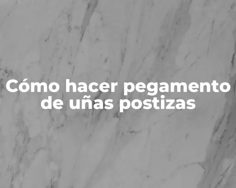 Cómo hacer pegamento de uñas postizas