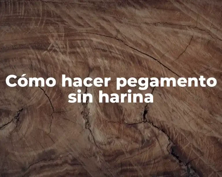 Cómo hacer pegamento sin harina