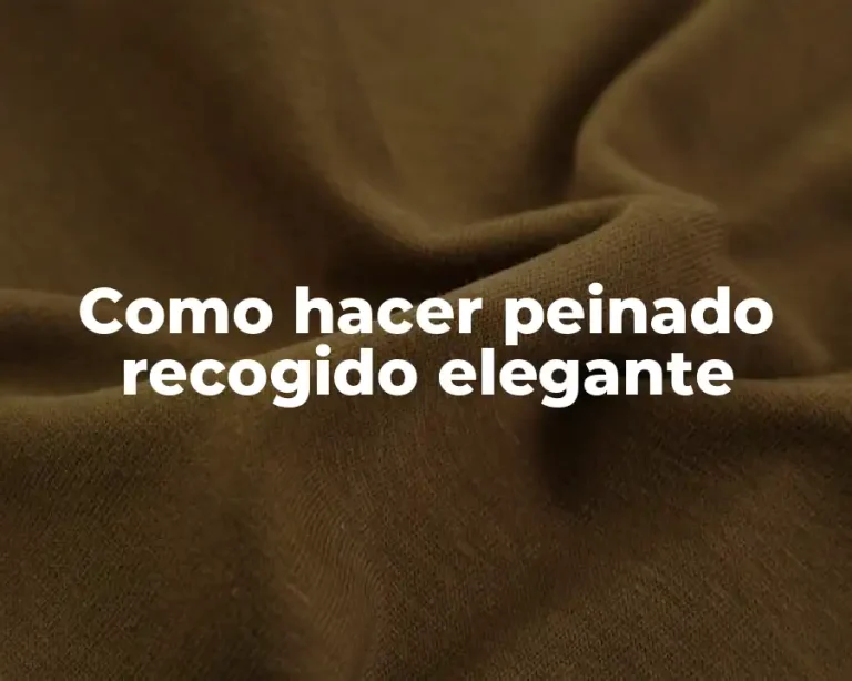 Como hacer peinado recogido elegante