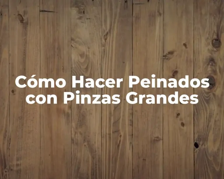 Cómo Hacer Peinados con Pinzas Grandes