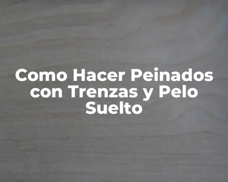 Como Hacer Peinados con Trenzas y Pelo Suelto
