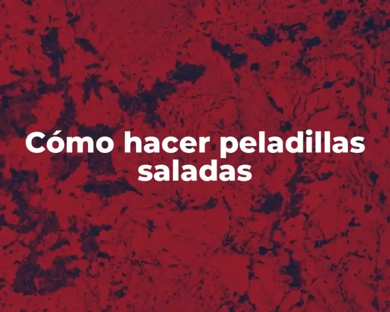 Cómo hacer peladillas saladas