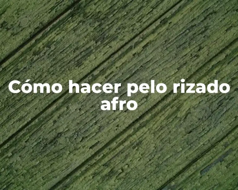 Cómo hacer pelo rizado afro