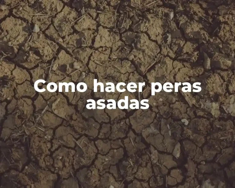 Como hacer peras asadas