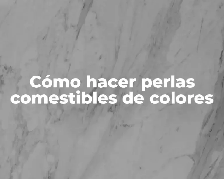 Cómo hacer perlas comestibles de colores