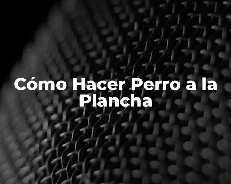 Cómo Hacer Perro a la Plancha