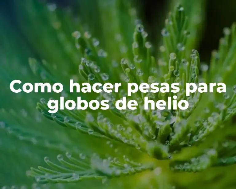 Como hacer pesas para globos de helio