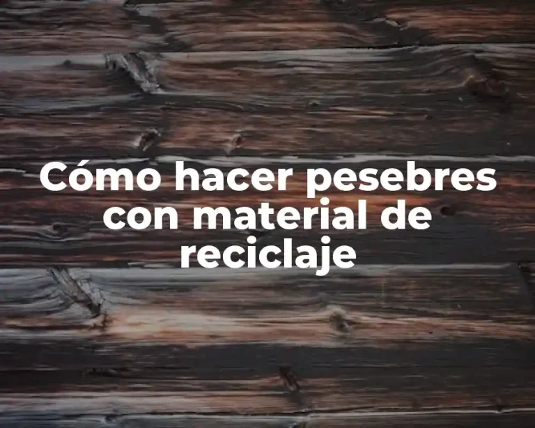 Cómo hacer pesebres con material de reciclaje