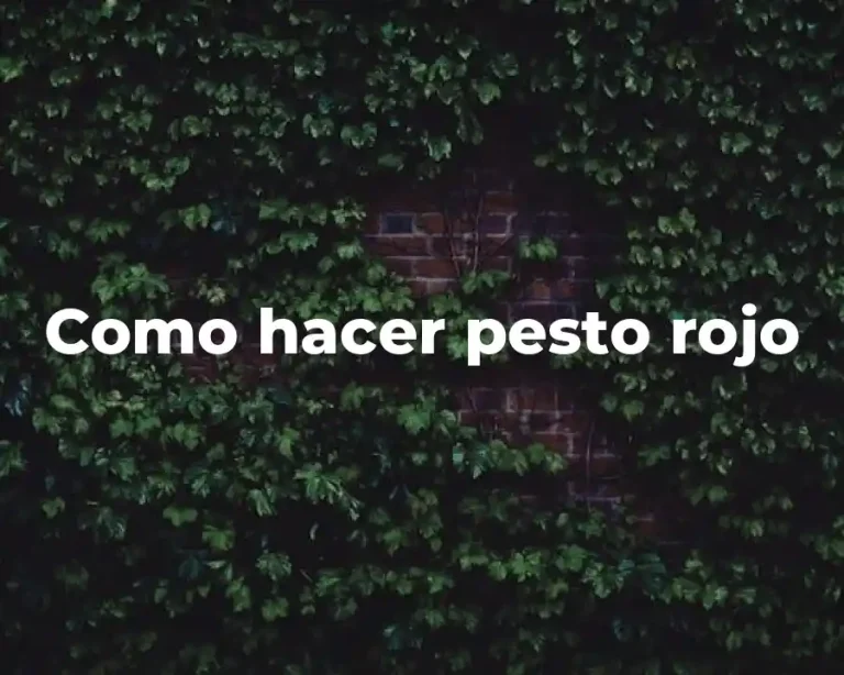 Como hacer pesto rojo
