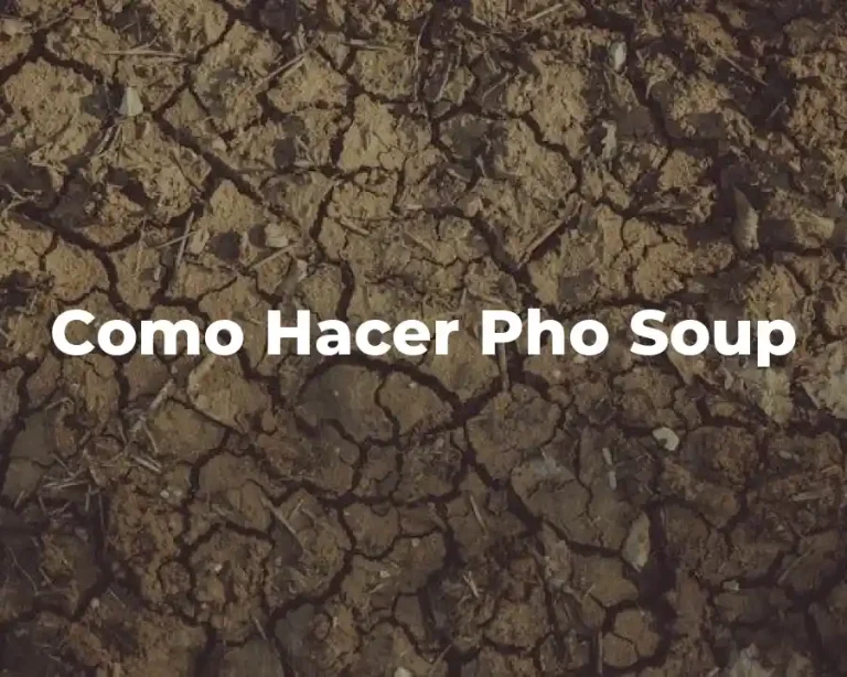 Como Hacer Pho Soup