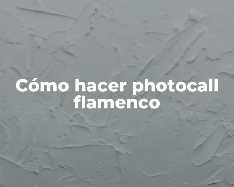 Cómo hacer photocall flamenco